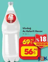 ULUDAĞ DAHA AZ KALORİ GAZOZ 2,5 L fiyat ve kampanya bilgisi